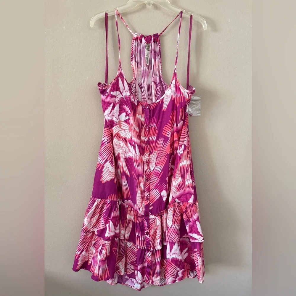 NWT Free People Vibrant Floral Print Dress S